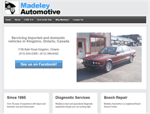 Tablet Screenshot of madeleyauto.com